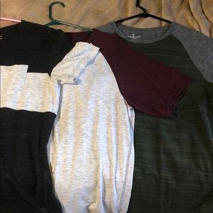 3 American eagle short sleeves